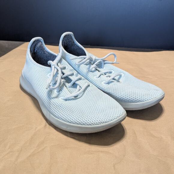 Allbirds Tree Runners Sneakers Wool Clarity Baby Blue Mens 10 Loungewear Comfort - Picture 2 of 7